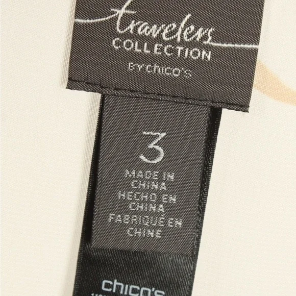 CHICOS PONCHO STYLE Sheer Floral Abstract Print - Picture 11 of 13